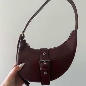 Elegant Burgundy Shoulder Bag NEW